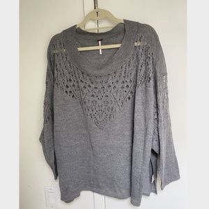 Free People oversized grey tunic